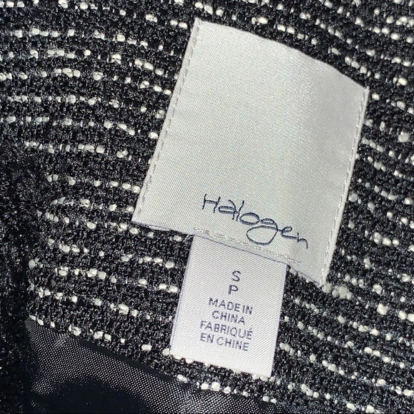 Halogen Black Houndstooth Short Blazer Jacket SP - Picture 4 of 5